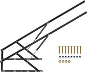 VEVOR Bedlift, 150 x 200 cm compatibel, extra groot, draagvermogen 140 kg, DIY Wandbedmechanisme Hardware Kit Verticale Deluxe, Pneumatische hendel, Robuuste ondersteuning, Opvouwbaar voor logeerkamers