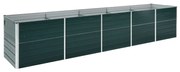 vidaXL Plantenbak verhoogd 400x80x77 cm gegalvaniseerd staal groen