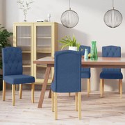 vidaXL Eetkamerstoelen 4 st stof blauw