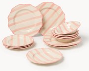 Handbeschilderde serviesset Donald, 4 personen, 12-delig