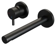 Brauer Black Edition Wastafelmengkraan inbouw - rechte uitloop rechts - hendel kort smal - model B2 - mat zwart 5-S-083-S5-65