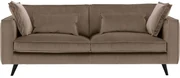 Goossens Bank Suite bruin, stof, 4-zits, elegant chic