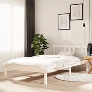 vidaXL Bedframe massief hout wit 100x200 cm