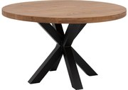 Goossens Eettafel Blade, Strak blad rond 110 x 110 cm 6 cm dik