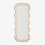 Mariela Wandspiegel In Fluweel Antiek Wit & ↑180 - Sklum