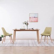 vidaXL Eetkamerstoelen 2 st stof groen