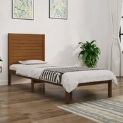 vidaXL Bedframe massief hout honingbruin 90x190 cm 3FT6 Single