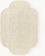 Wollen vloerkleed Koli met hoog-laag effect