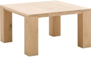 Goossens Hoektafel Luuk, hout eiken blank, modern design, 60 x 40 x 60 cm