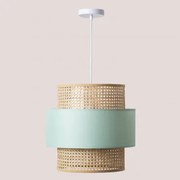 Hanglamp Van Rotan Satu Celadon - Sklum