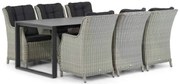Tuinset 6 personen 220 cm Wicker Grijs Garden Collections Buckingham/Zaga