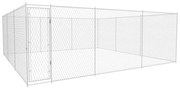 vidaXL Hondenkennel voor buiten 570x570x185 cm gegalvaniseerd staal