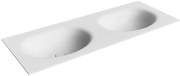 Mondiaz Moon inbouw wastafel solid surface 120cm zonder kraangaten talc