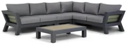 Hoek loungeset 6 personen Aluminium Grijs  Santika Furniture Santika Yovita