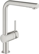 Grohe Minta keukenkraan met uittrekbare handdouche dualspray supersteel