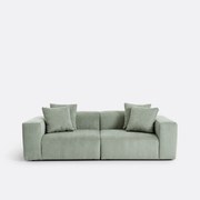 3-zitsbank van fijn ribfluweel, LIORA