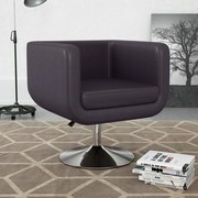 vidaXL Fauteuil draaibaar kunstleer bruin