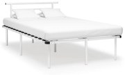 vidaXL Bedframe metaal wit 120x200 cm