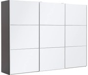 Goossens Kledingkast Easy Storage Sdk, 303 cm breed, 220 cm hoog, 3x 3 paneel glas schuifdeuren
