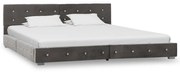 vidaXL Bedframe fluweel grijs 180x200 cm