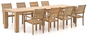 ROUGH-S/ROUGH-X 320cm dining tuinset 9-delig stapelbaar