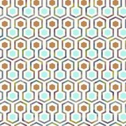 Noordwand Good Vibes Behang Hexagon Pattern groen en oranje