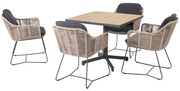 Taste by 4 Seasons Belmond tuinset naturel met Fiesta tafel    beige weerbestendig