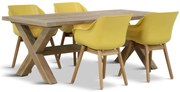 Tuinset 4 personen 200 cm Kunststof Geel Hartman Sophie