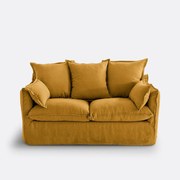 Bankhoes in gekreukt linnen Odna