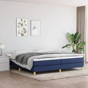 vidaXL Boxspringframe stof blauw 200x200 cm