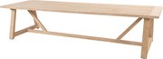 Noah low dining tuintafel 300x100xH69 cm geborsteld teak 4 Seasons Outdoor