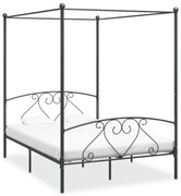 vidaXL Hemelbedframe metaal grijs 140x200 cm