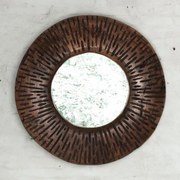 Must Living Cosmos Ronde Spiegel Donker Teak - 60x60cm