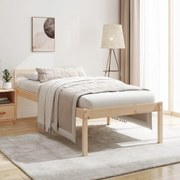 vidaXL Bedframe massief hout 75x190 cm 2FT6 small single