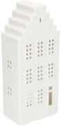 Waxinelichthouder,  porselein, huisje met trapgevel, 20 cm