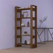 vidaXL Boekenkast/kamerscherm 80x35x160 cm massief hout honingbruin