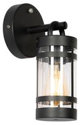 Buiten wandlamp zwart IP44 met schemersensor - Ruben