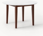 Ronde eetkamertafel Jackson met marmerlook, in verschillende formaten