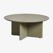 Ronde Salontafel Ø80 Cm In Mdf Saonara Groen – Salie - Sklum