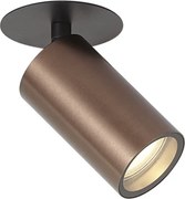 Moderne inbouwspot donker brons GU10 50mm IP44 - Chels