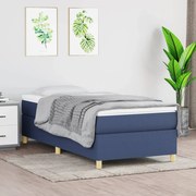 vidaXL Boxspringframe stof blauw 90x200 cm