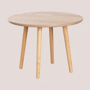 Ronde Bijzettafel Ø50 Cm Van Docc Hout Natuurlijk Hout - Sklum