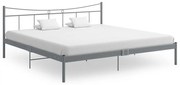 vidaXL Bedframe metaal grijs 180x200 cm