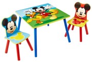 Disney Tafel en stoelen set 3-delig Mickey Mouse hout WORL119014