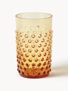 Mondgeblazen waterglazen Hobnail, 6 stuks