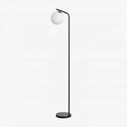 Alligier Staande Lamp Van Metaal En Glas Zwart - Sklum