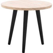 Goossens Hoektafel Bjarte, hout eiken wit, stijlvol landelijk, 50 x 45 x 50 cm