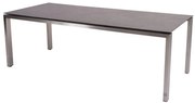 4 Seasons Outdoor Goa tafel RVS met HPL tafelblad dark grey 220 cm  Tuintafel    antraciet weerbestendig