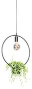 Moderne hanglamp zwart met glas rond - Roslini Modern E27 Binnenverlichting Lamp