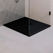 BRAUER Relievo Crag Douchebak 90x90cm antislip antibacterieel mineraalmarmer mat zwart DB-RC90X90Z